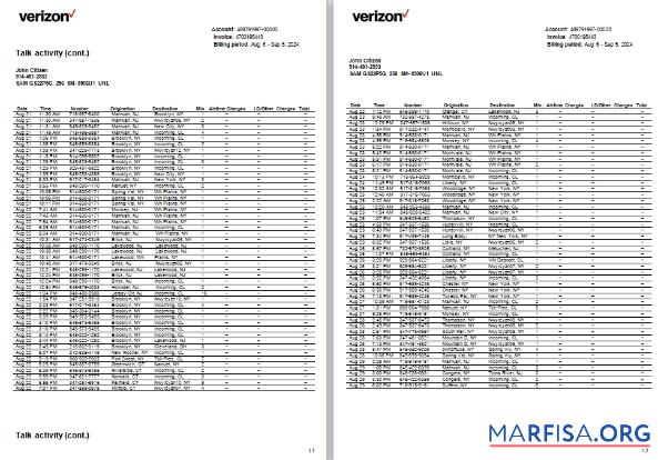 Downloadable USA New Jersey Verizon utility 11 12 scr real example